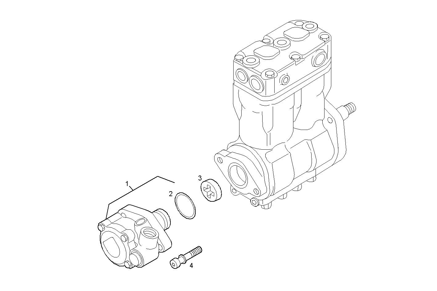 POWER STEERING PUMP - F2BE0642A*A002 CURSOR 8 CNG parts diagram