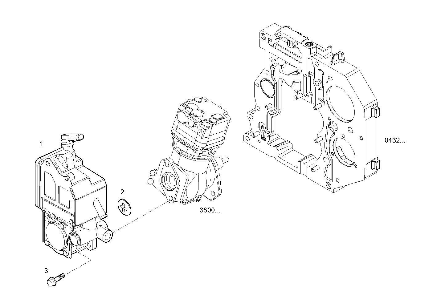 POWER STEERING PUMP - N40ENT426.00A001 NEF 4 electron. - EURO 4 parts diagram