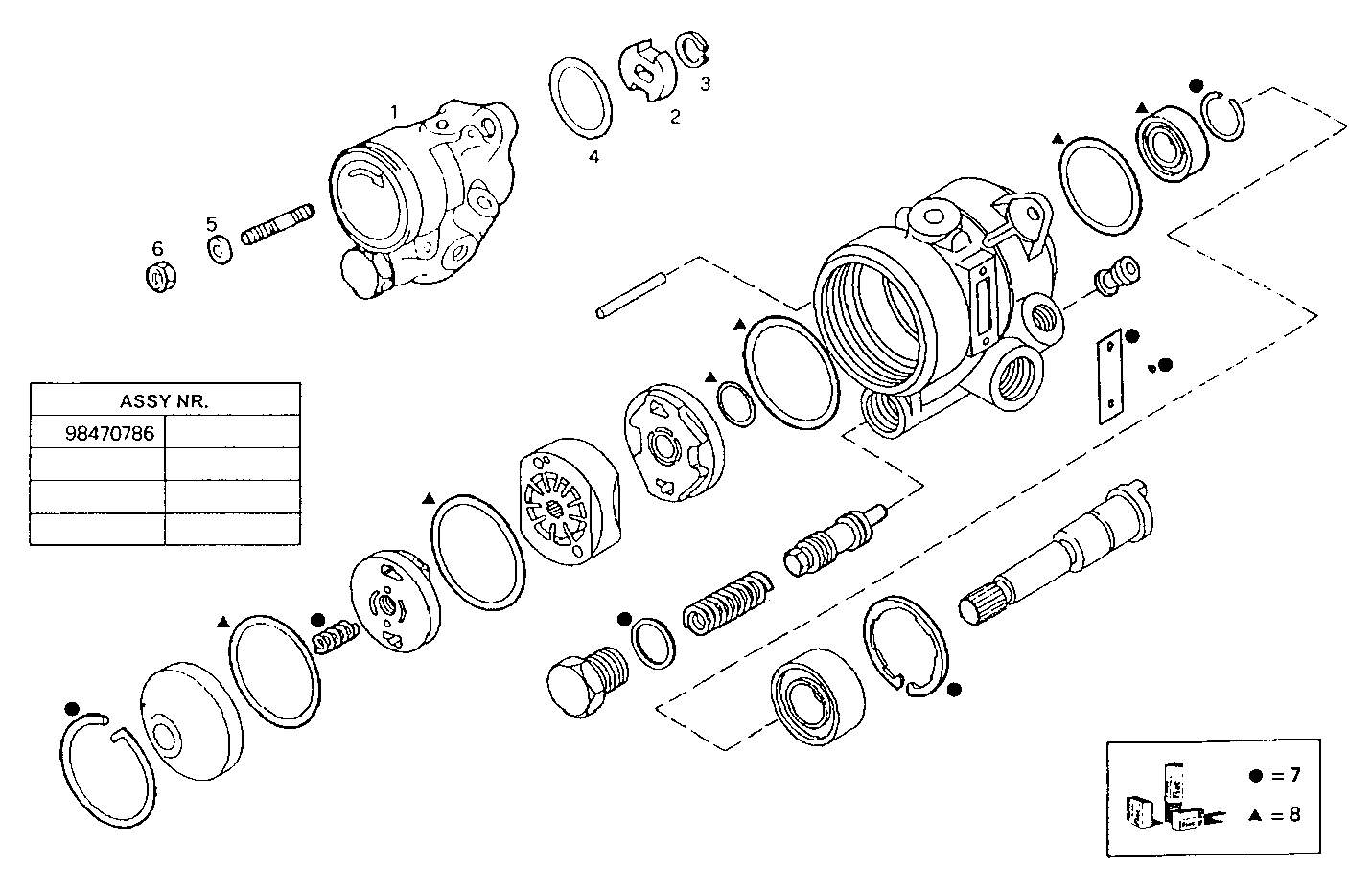POWER STEERING PUMP - 8140SRC20.30 8140SRC20 parts diagram