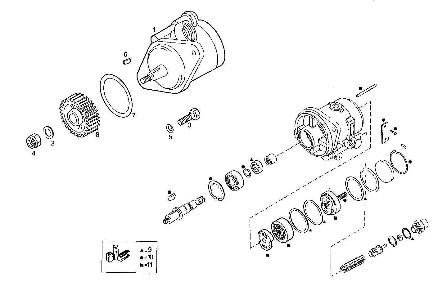 POWER STEERING PUMP - 8210SRC21.21 8210SRC21 parts diagram