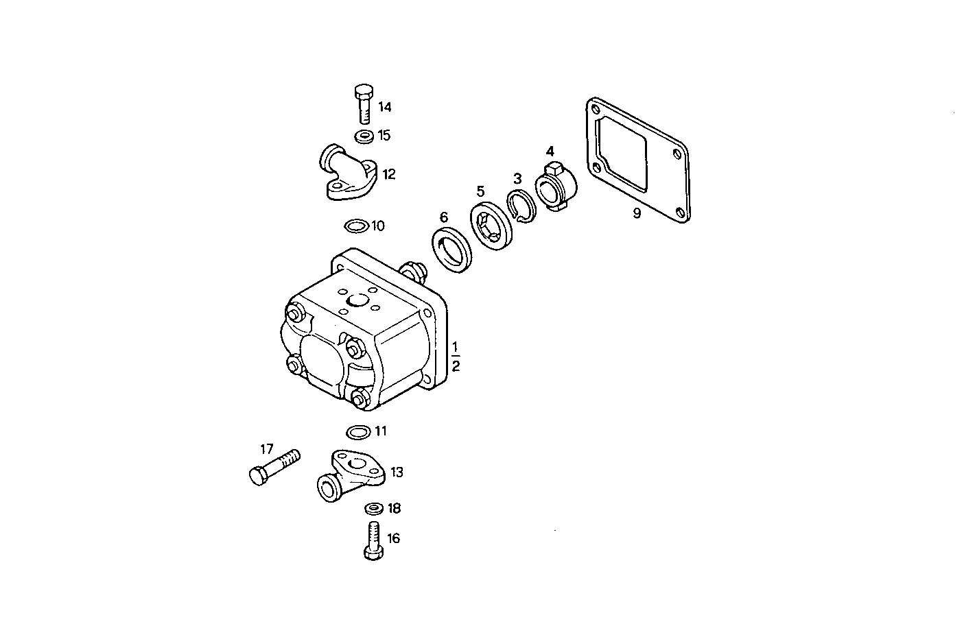 POWER STEERING PUMP - 8040SRC21.10A001 8040SRC21 parts diagram