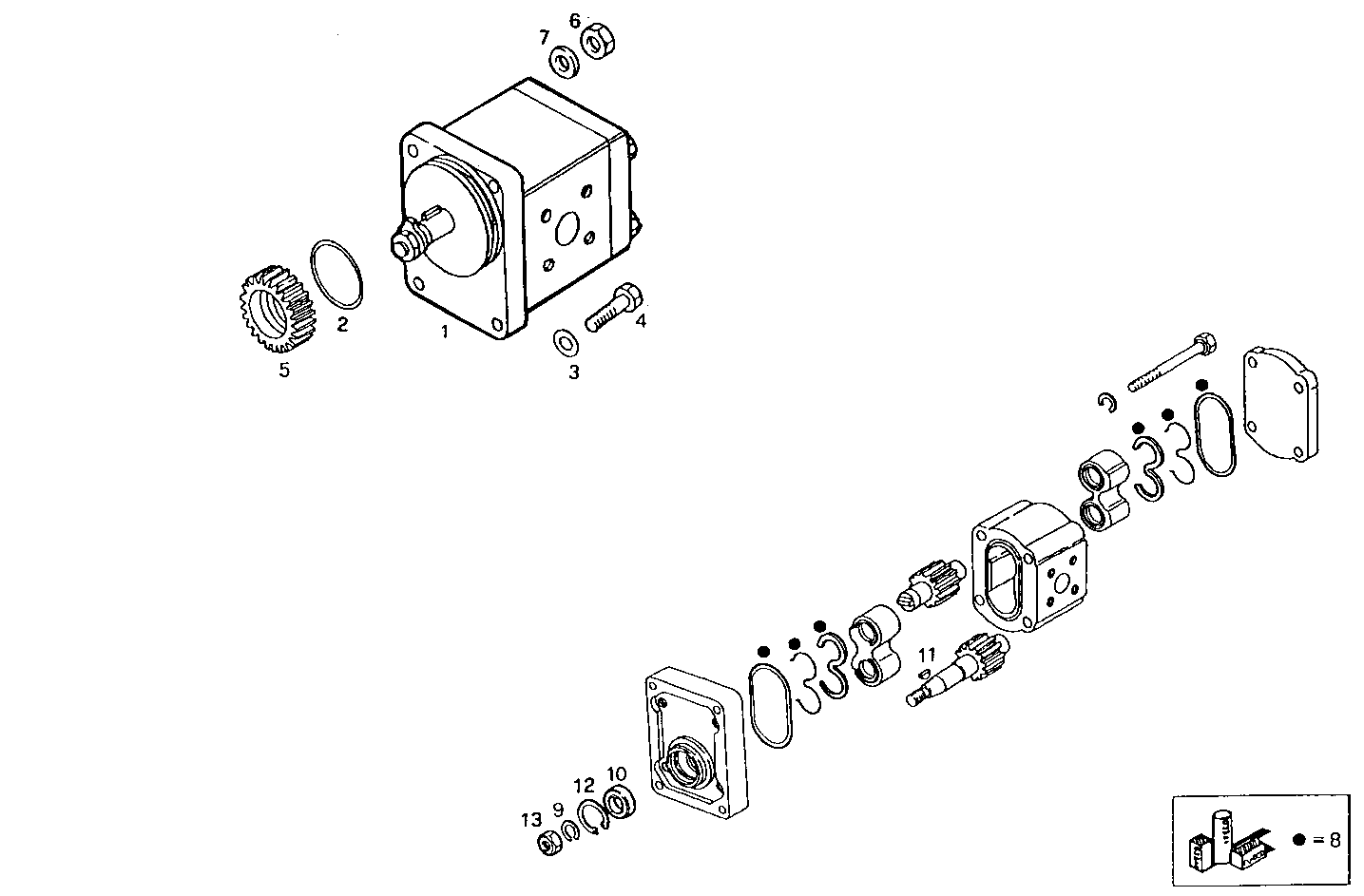 POWER STEERING PUMP - 8460SRC20.20 8460SRC20 parts diagram