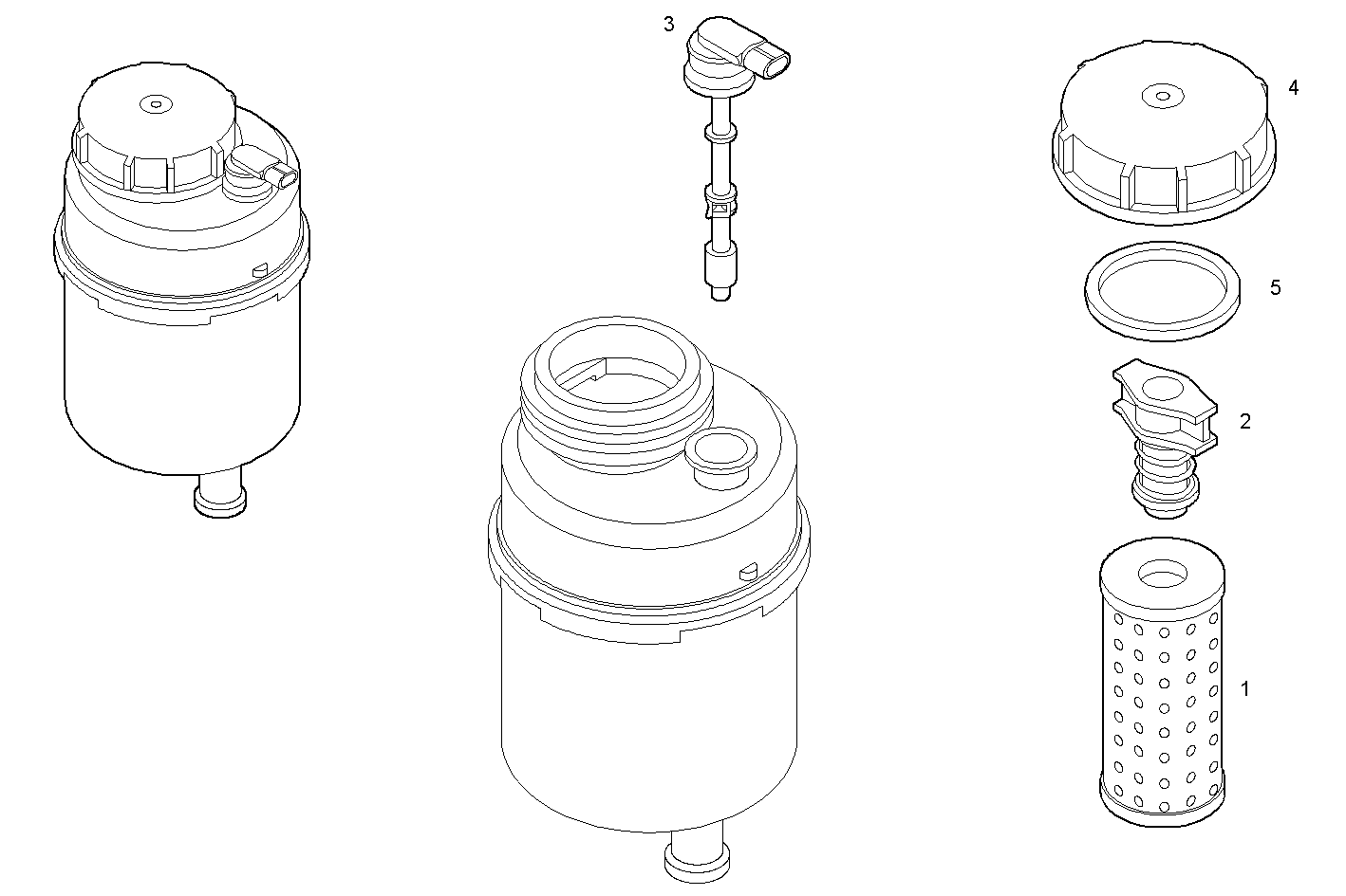 STEERING OIL TANK - F2BE0681A*BC13 CURSOR 8 - EURO 3 parts diagram