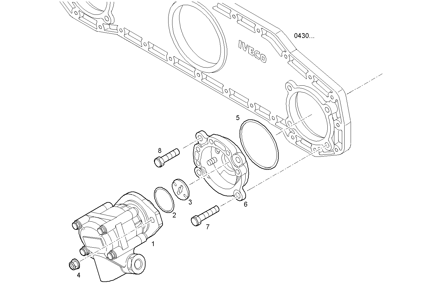 165 bar - FVAE2884AB200 VECTOR 8 parts diagram