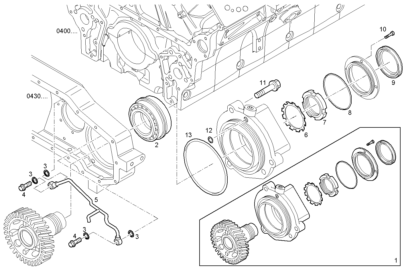 HYDRAULIC PUMP - FVAE2884AB201 VECTOR 8 parts diagram