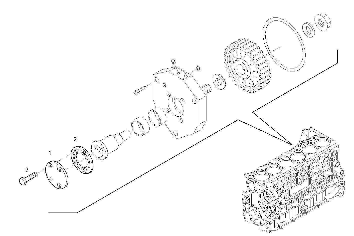 HYDRAULIC PUMP - F2BE0687C*B301 CURSOR 8 - TIER 2 parts diagram