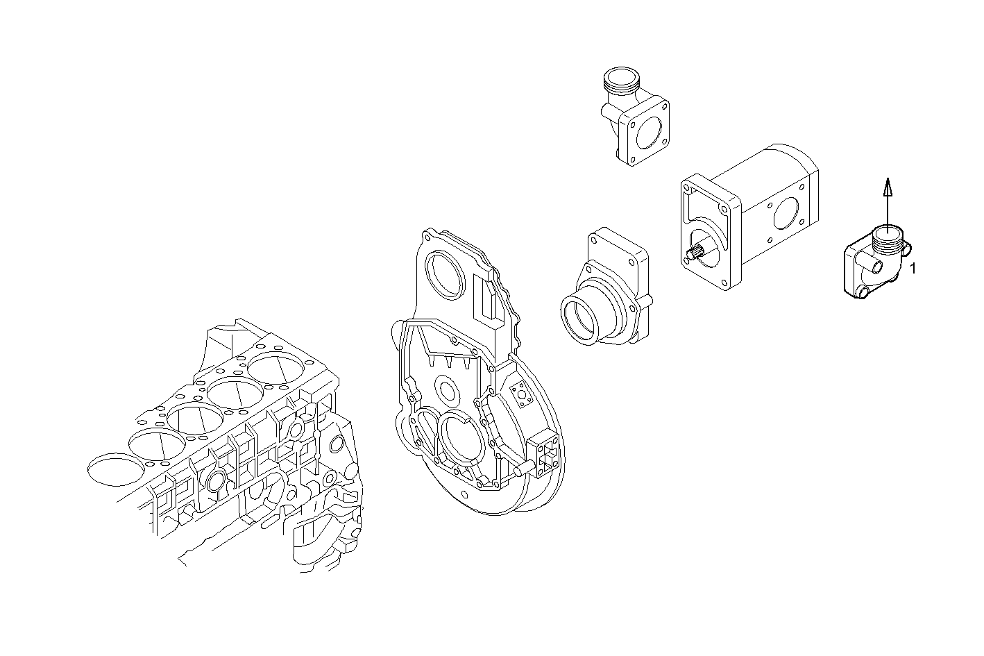 GR. HIDRAULIC OIL PUMP OUTLET - F2BE0642B*A001 CURSOR 8 CNG parts diagram