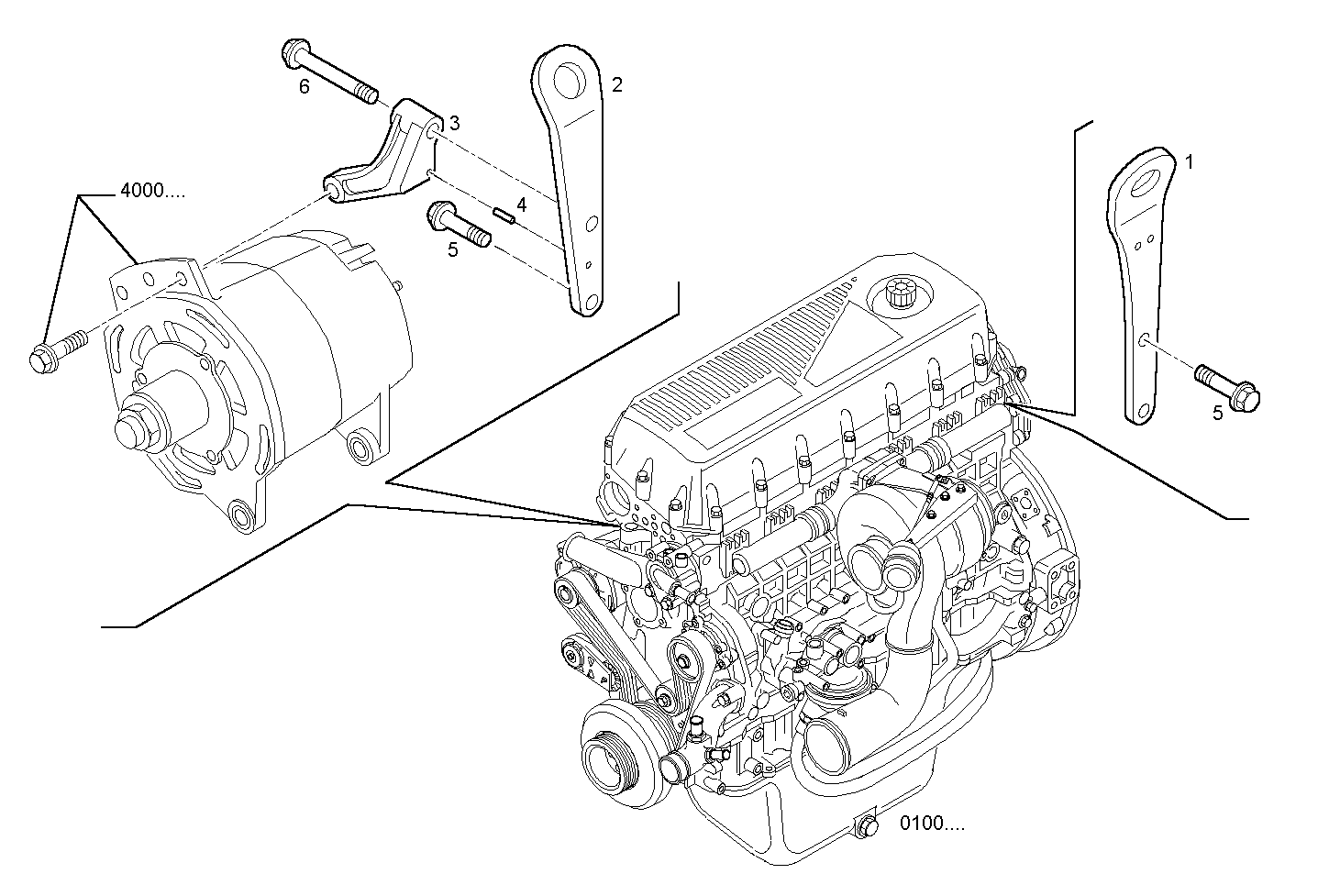 ENGINE SUSPENSION - F2BE0684B*B131 CURSOR 8 - TIER 2 parts diagram