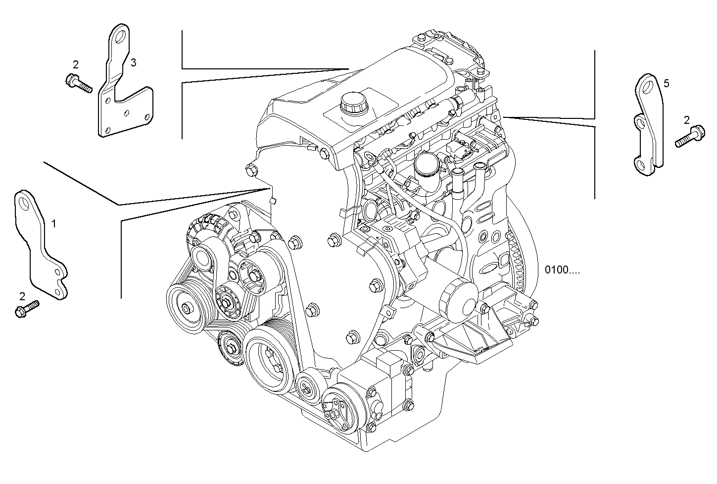 ENGINE SUSPENSION - F1AE0481B*B301 SOFIM HPI 2.3L - EURO 3 parts diagram