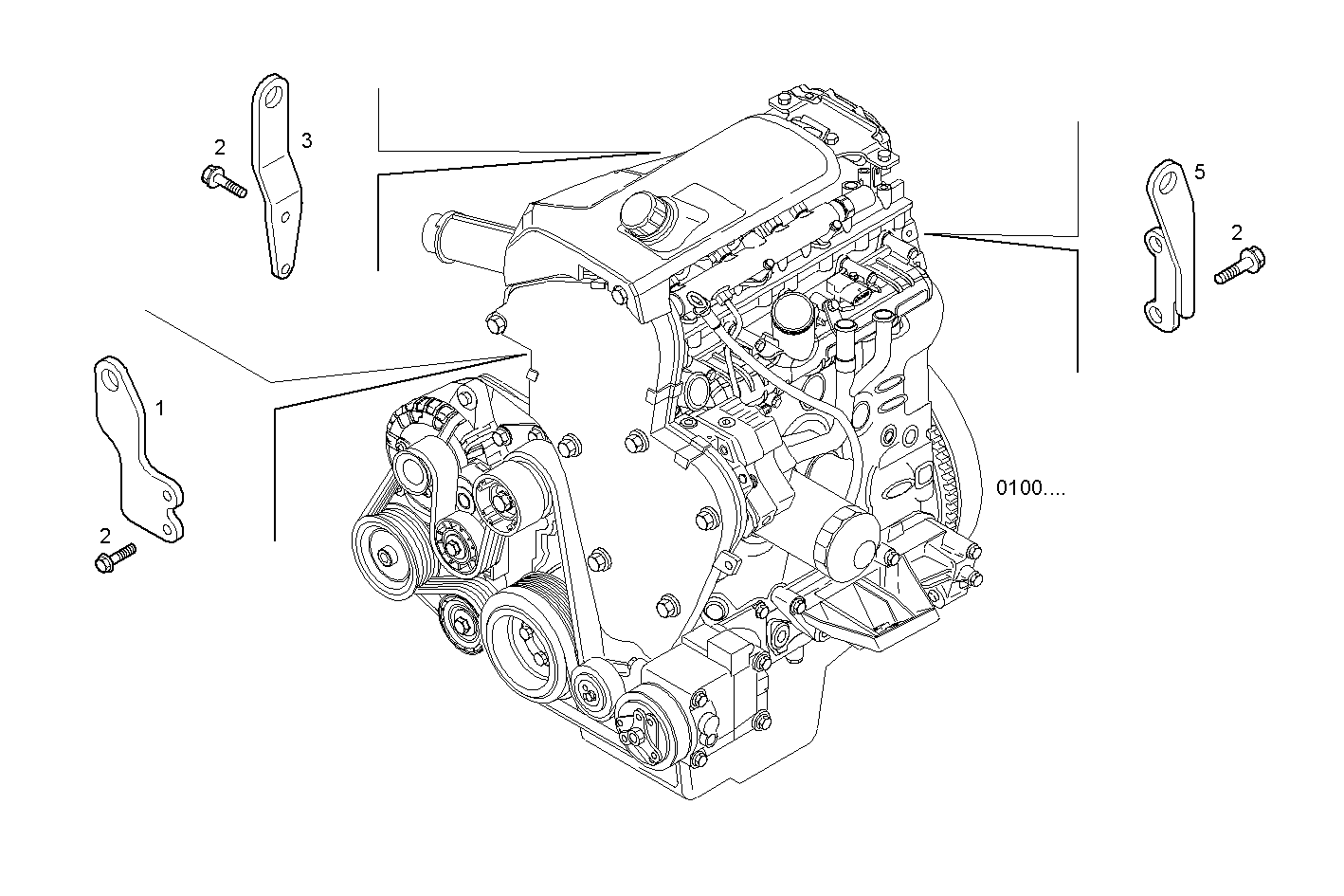 ENGINE SUSPENSION - S23ENSC20.10A006 SOFIM HPI 2.3L - EURO 3 parts diagram
