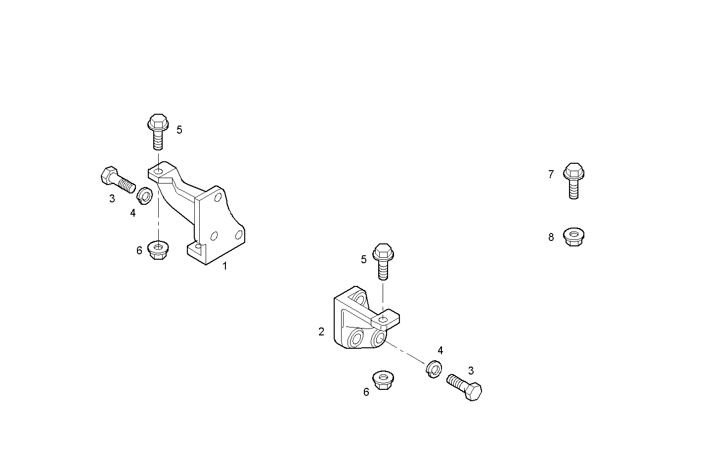 ENGINE SUSPENSION - N40ENTC21.00A016 NEF 4 electron. - EURO 3 parts diagram
