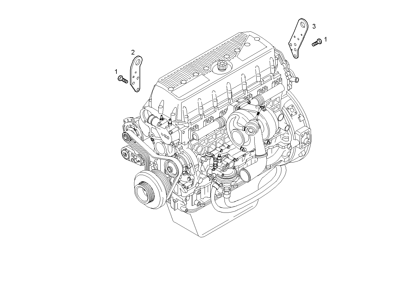 ENGINE SUSPENSION - GECURSOR400E.R990 CURSOR 13 parts diagram