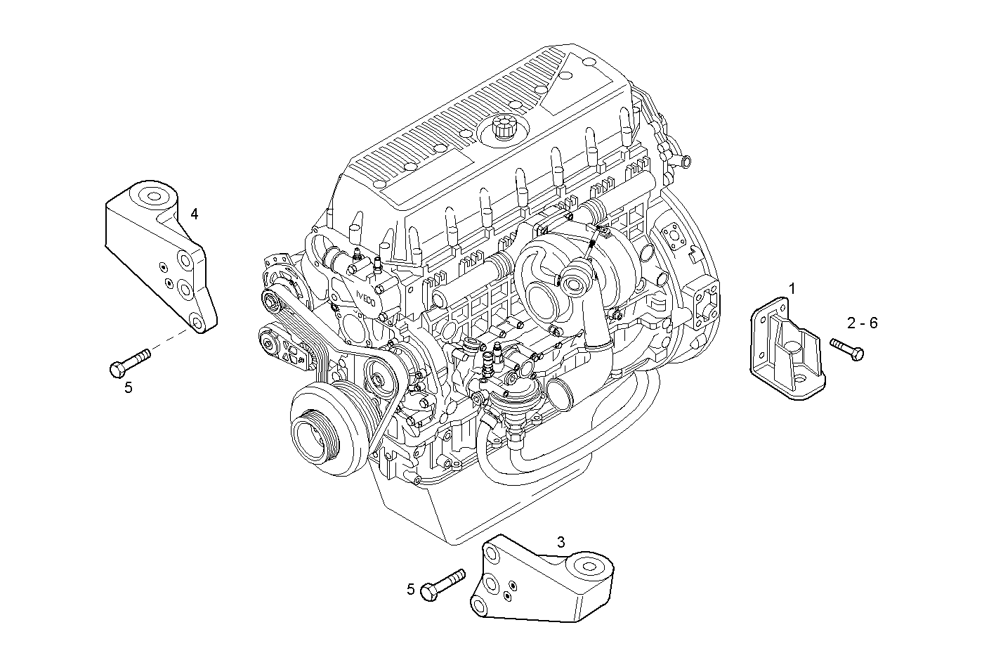 ENGINE SUSPENSION - C13ENTM77.10 CURSOR 13 parts diagram