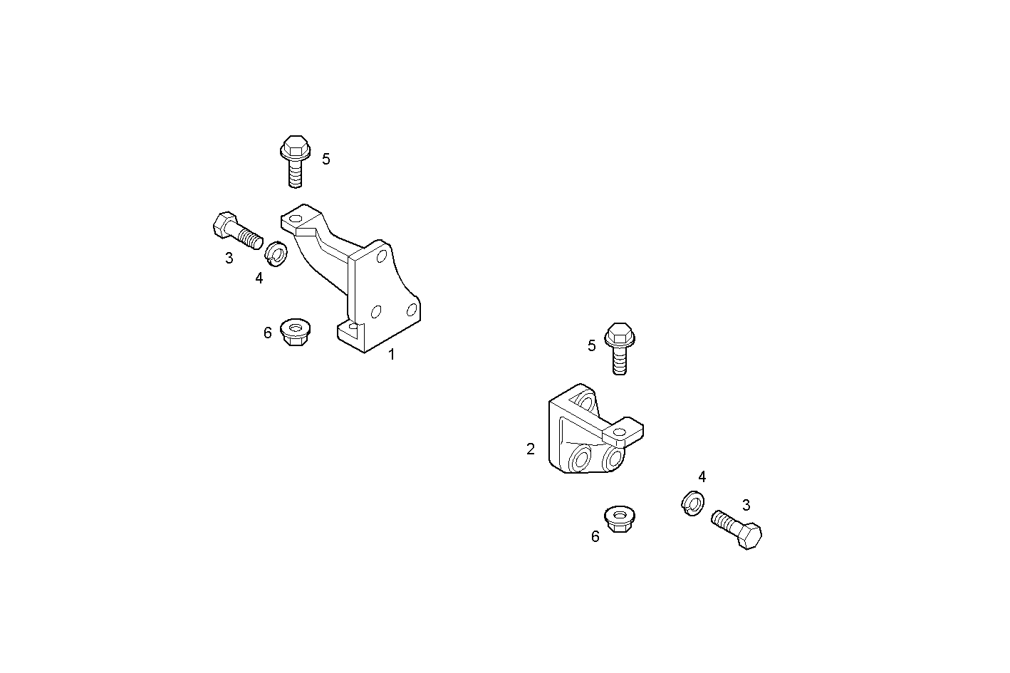 ENGINE SUSPENSION - N40ENTC21.00A016 NEF 4 electron. - EURO 3 parts diagram