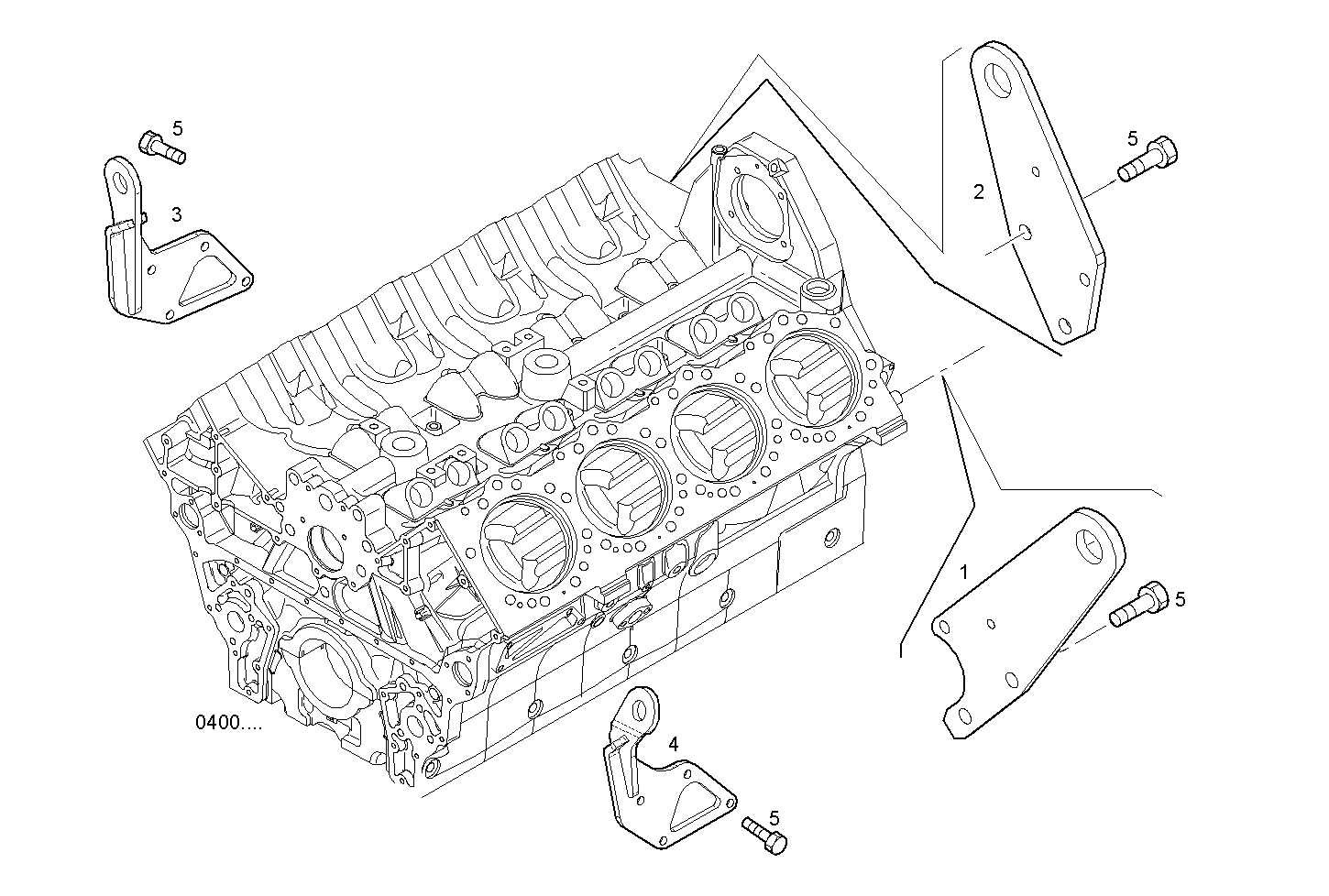 ENGINE SUSPENSION - V08ENTM11.10R210 VECTOR 8 parts diagram