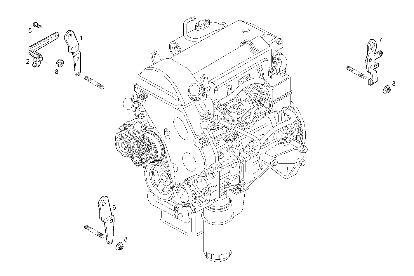 ENGINE SUSPENSION - 8149.03.4030 8149.03 CNG parts diagram
