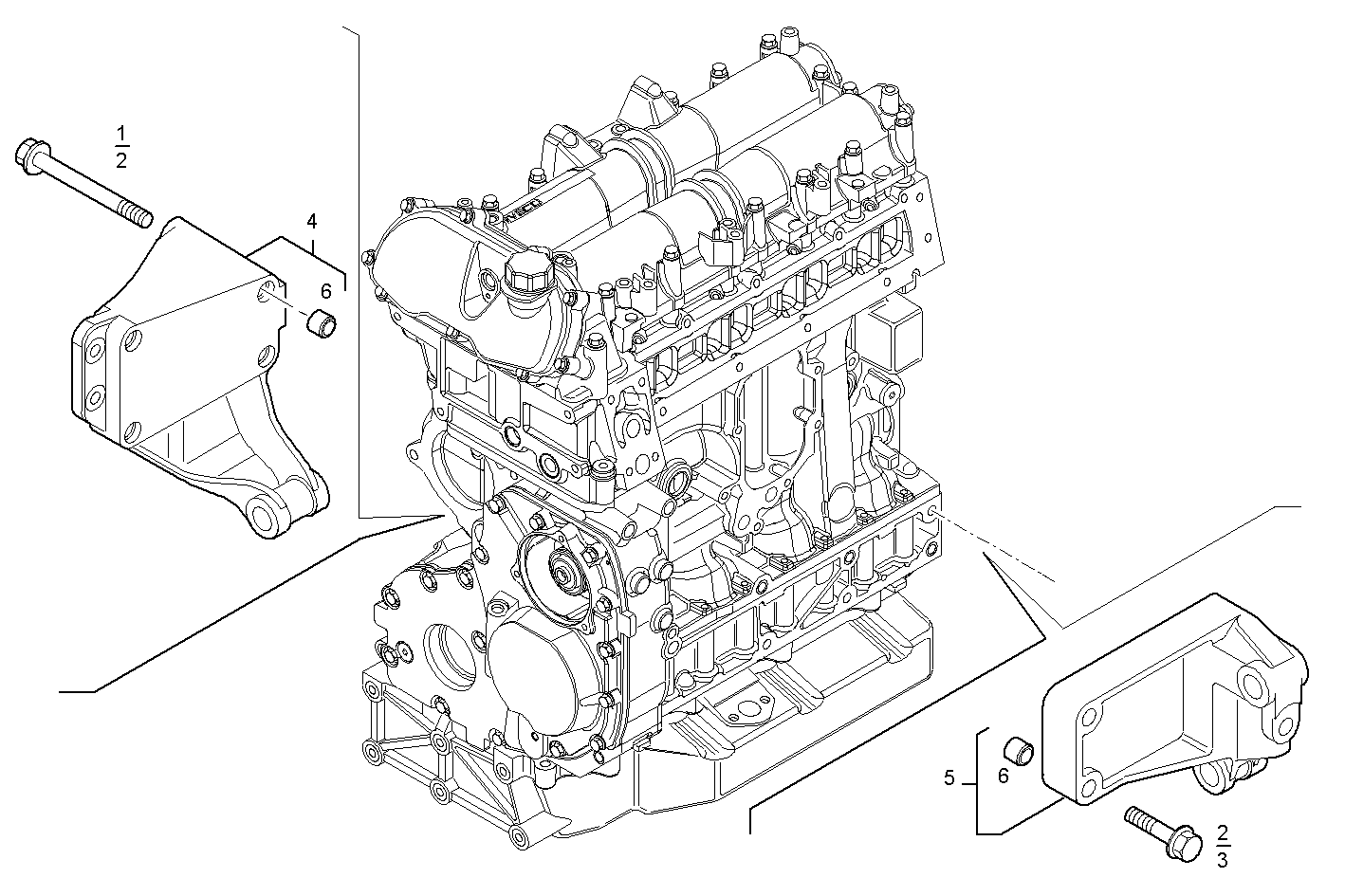 ENGINE SUSPENSION - S30ENTM23.10 SOFIM HPI 3.0L parts diagram