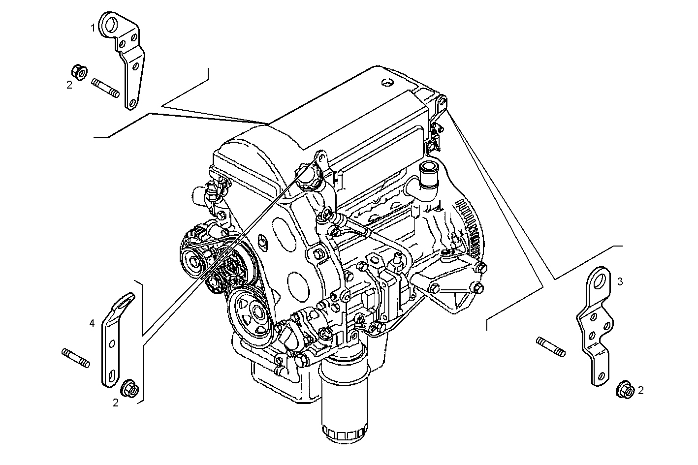 ENGINE SUSPENSION - 8140.43C.2590 8140.43 parts diagram