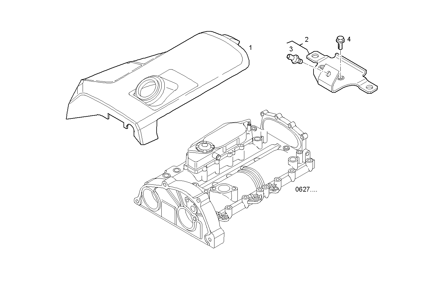 ASSY SOUND PROOFING - F1AE0481L*A001 SOFIM HPI 2.3L - TIER 2 parts diagram