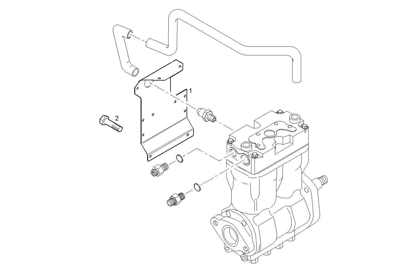 AIR COMPRESSOR INSULATION - F2BE0681A*BC13 CURSOR 8 - EURO 3 parts diagram