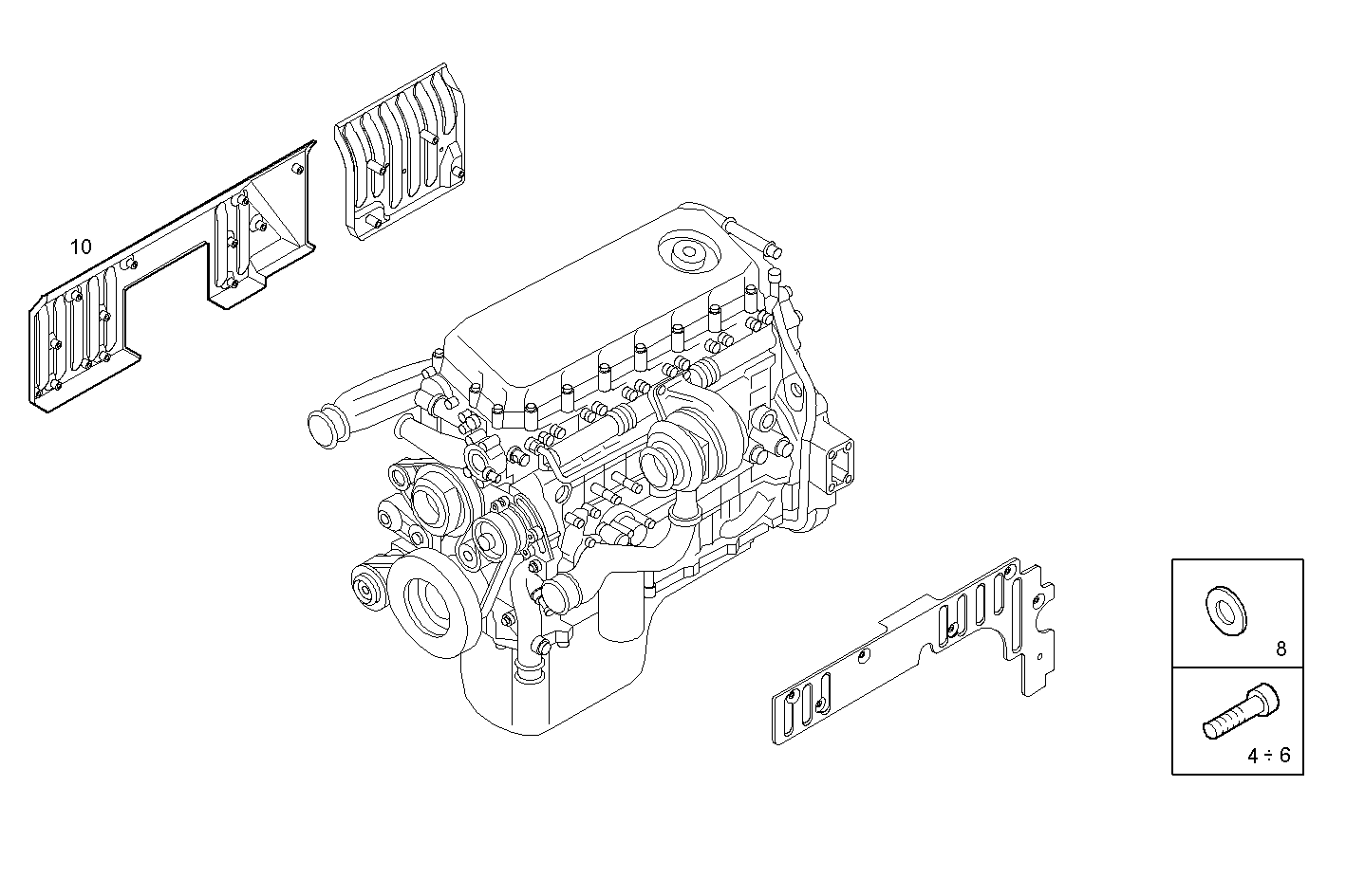 SOUND PROOFING CYLINDER HEAD - F2BE0681A*BC13 CURSOR 8 - EURO 3 parts diagram