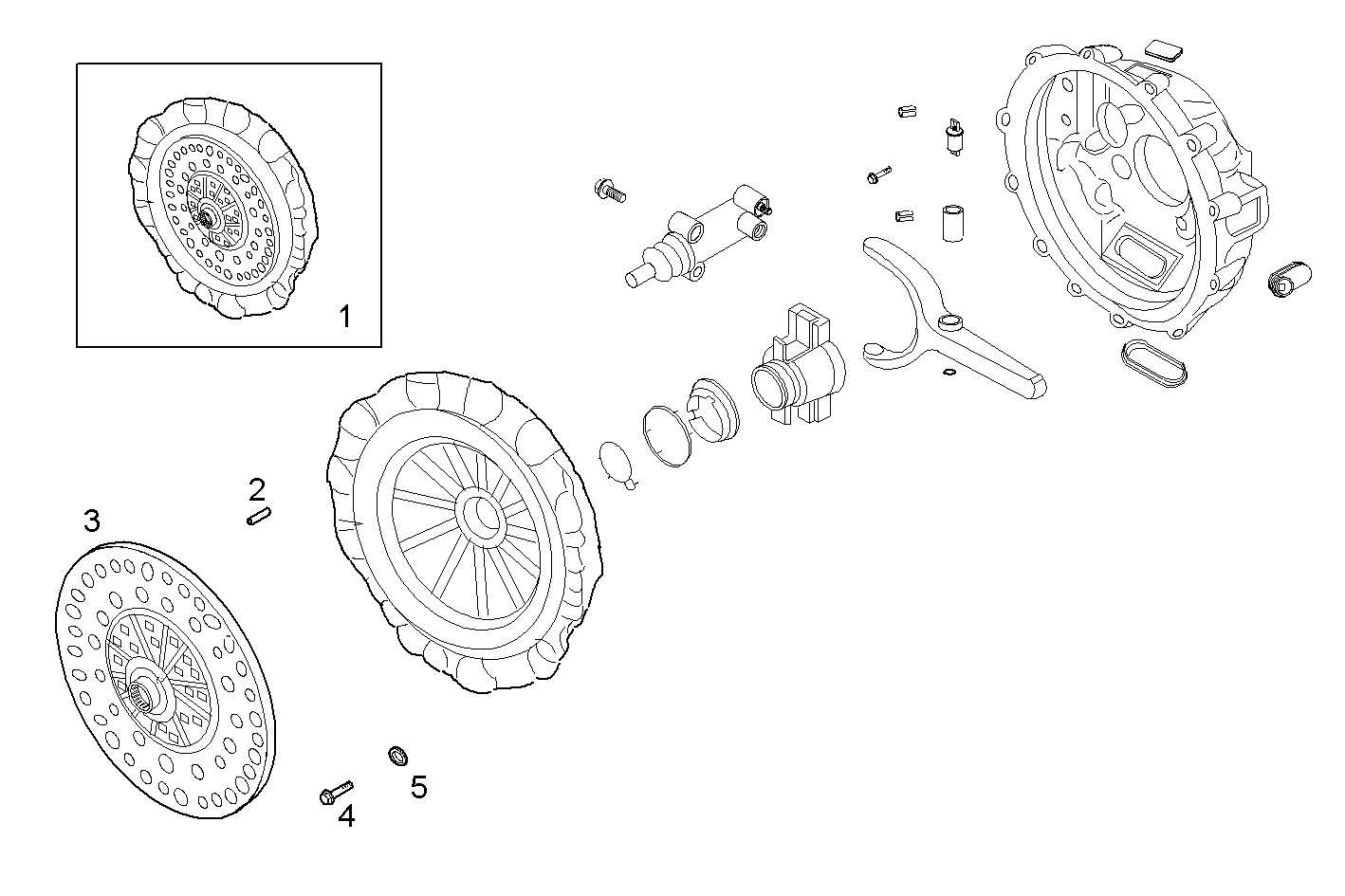 AUTOMOTIVE CLUTCH - N40ENTC21.00A015 NEF 4 electron. - EURO 3 parts diagram