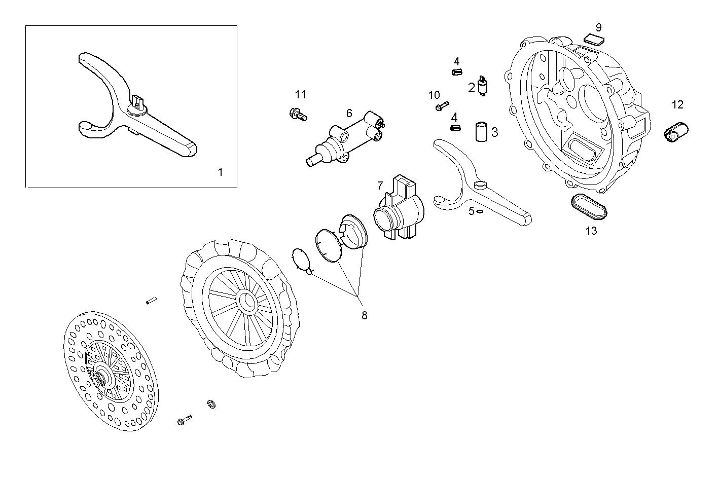AUTOMOTIVE CLUTCH - N40ENTC21.00A015 NEF 4 electron. - EURO 3 parts diagram