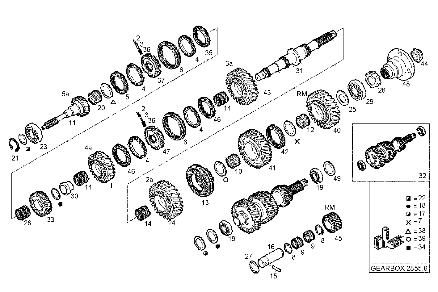 TRANSMISSION - N40ENTC21.00A015 NEF 4 electron. - EURO 3 parts diagram