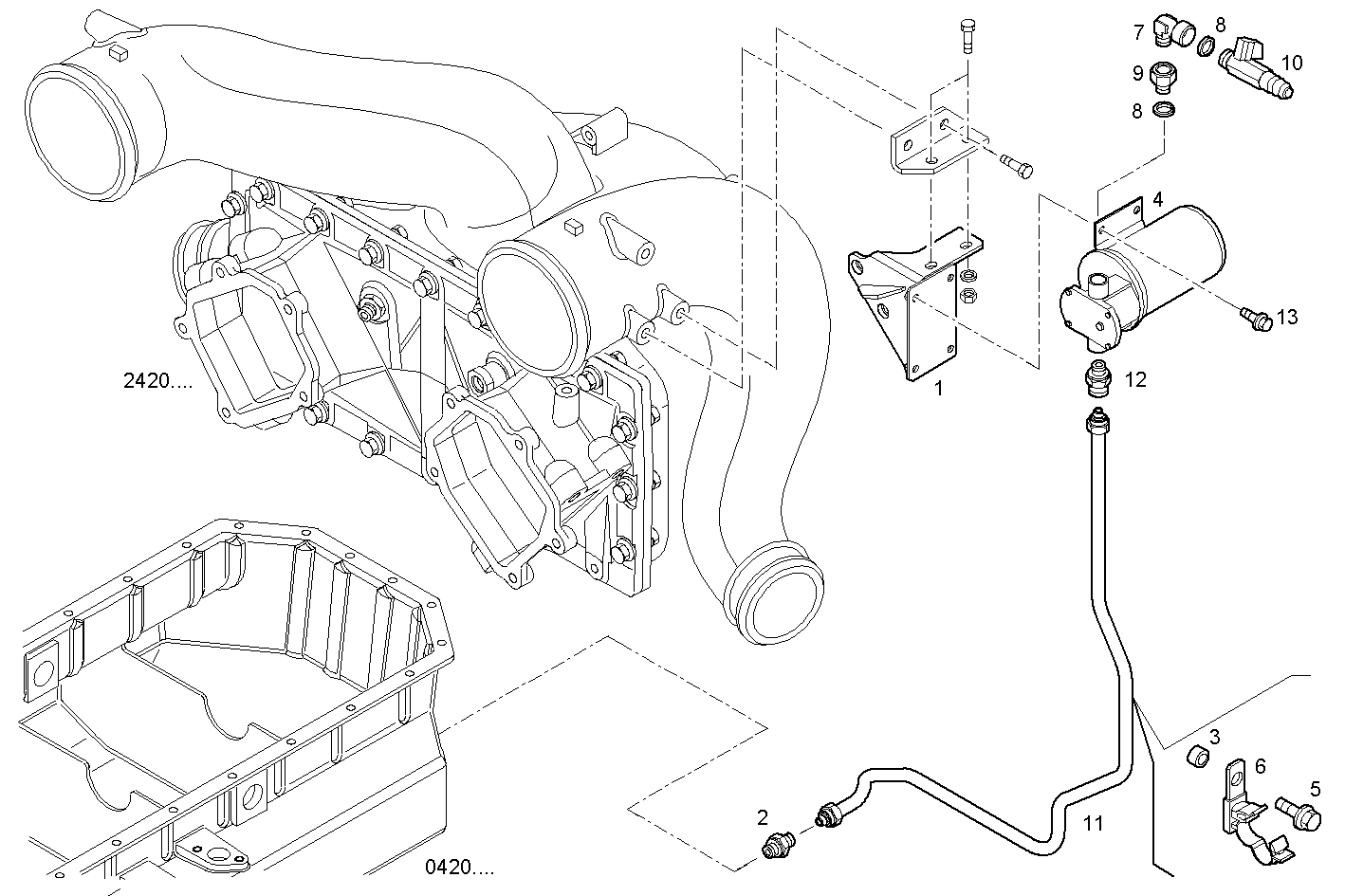 OIL OUTLET PUMP - FVAE2884AB201 VECTOR 8 parts diagram