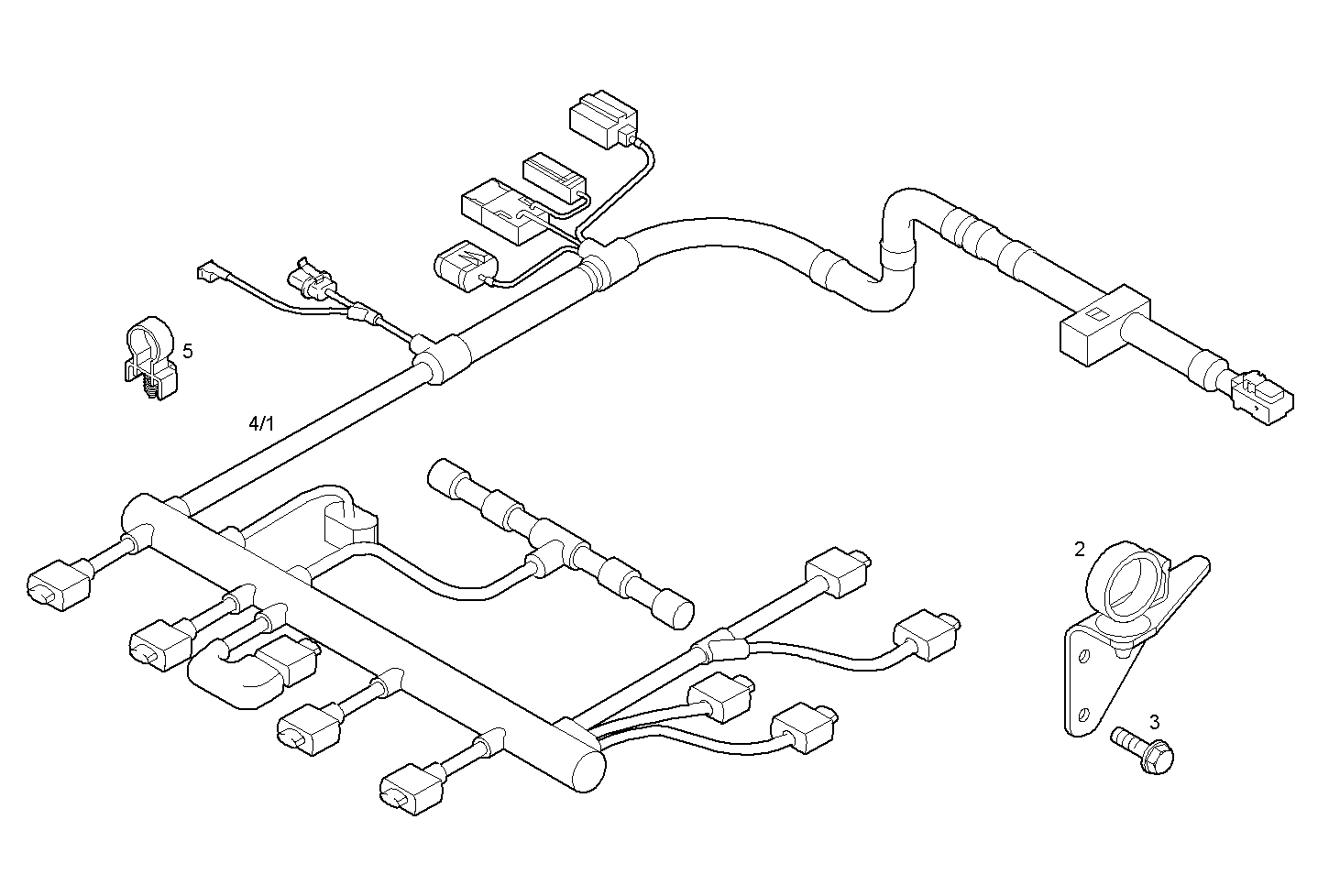 CABLES - F1AE0481B*A301 SOFIM HPI 2.3L - EURO 3 parts diagram