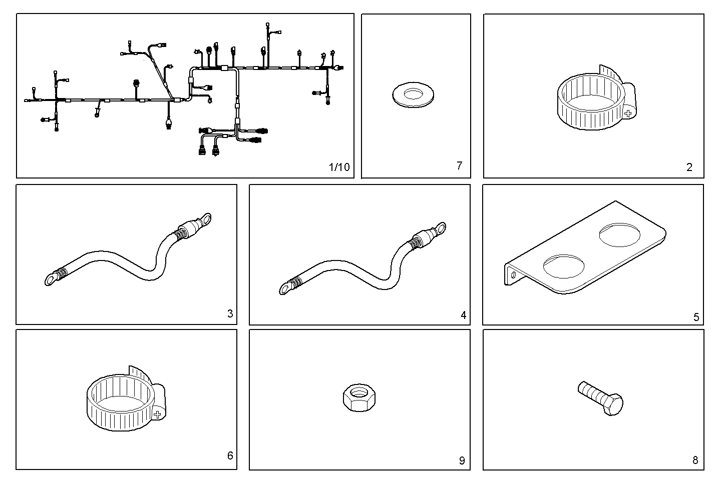 CABLES - N40ENTM25.10 NEF 4 electron. parts diagram