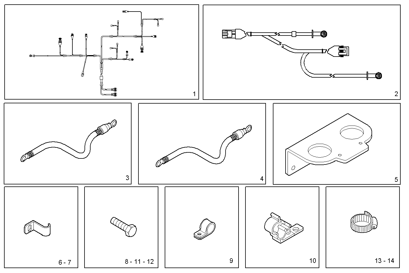 CABLES - N67MNAM15.30 NEF 6 mechanic. parts diagram