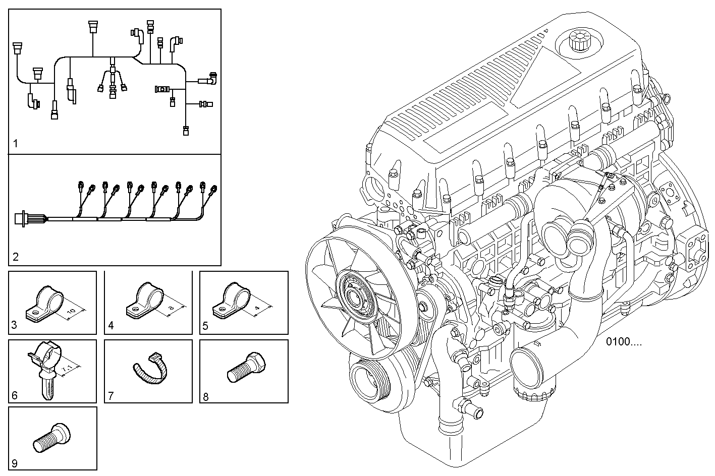 ELECTRIC WIRING - F2BE0684B*B131 CURSOR 8 - TIER 2 parts diagram