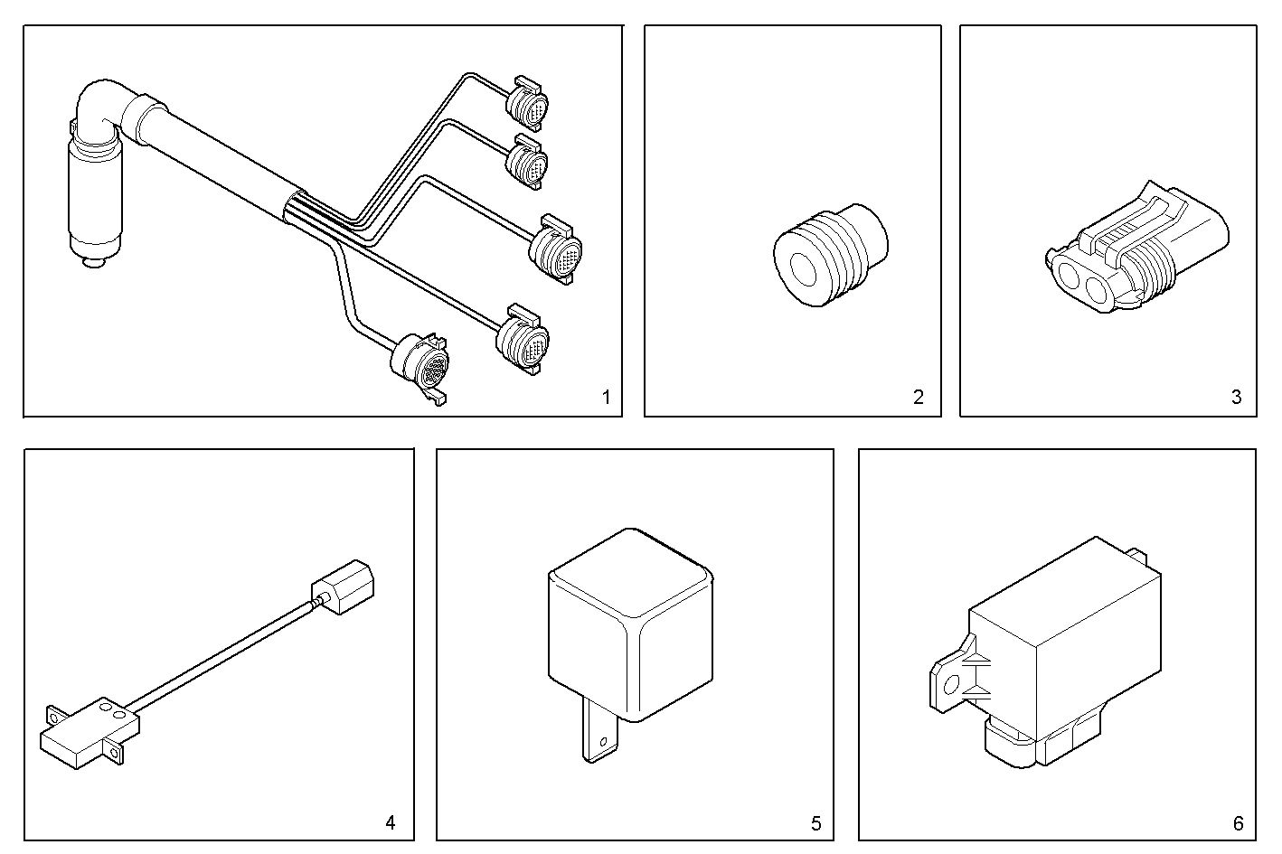 ELECTRIC WIRING - F4AE0684B*D103 NEF 6 electron. - TIER 2 parts diagram