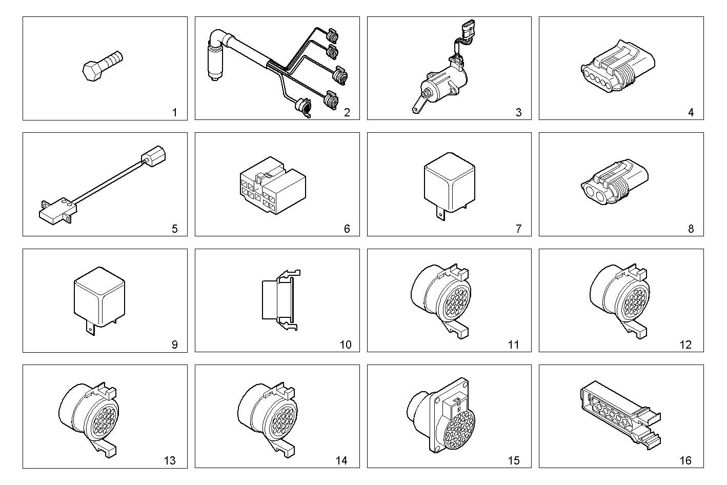 ELECTRIC WIRING - N40ENTC21.00A016 NEF 4 electron. - EURO 3 parts diagram