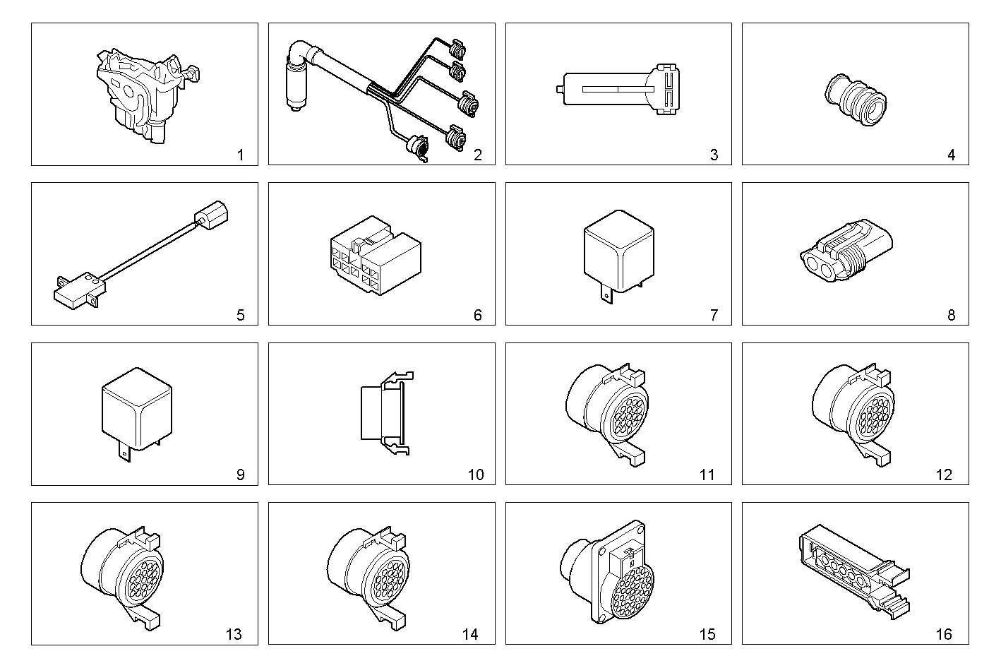 ELECTRIC WIRING - N40ENTC21.00A015 NEF 4 electron. - EURO 3 parts diagram