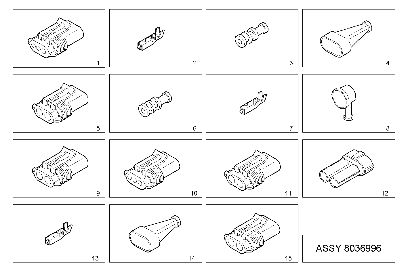 ENGINE ELECTRIC WIRING (COMPONENTS) - N45MNAM10.00 NEF 4 mechanic. parts diagram