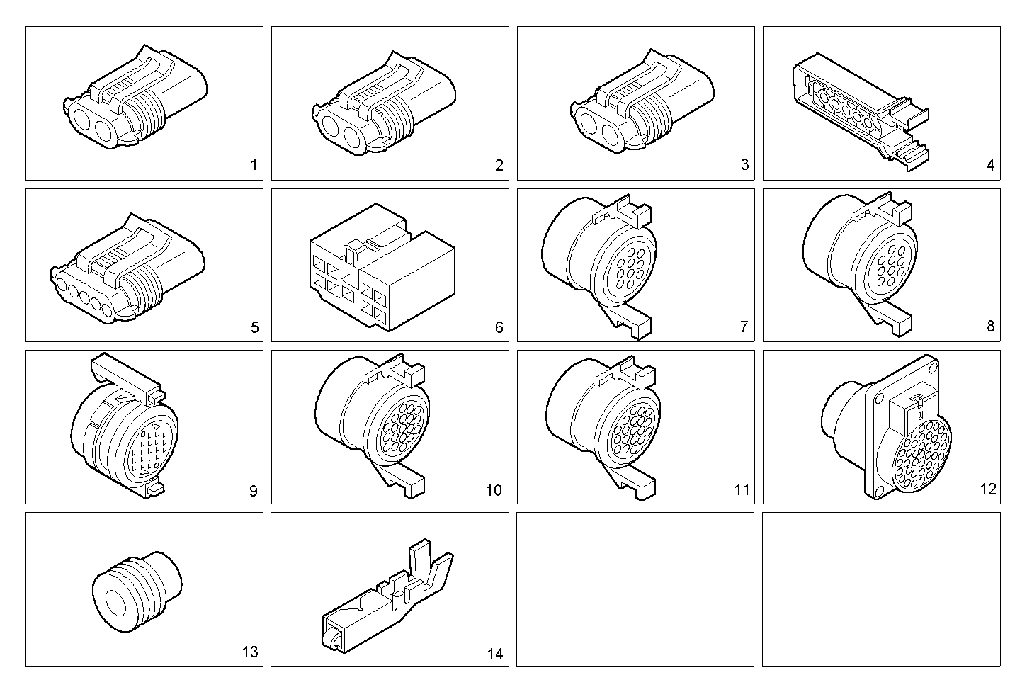 ACCESSORIES - F4AE0481E*C102 NEF 4 electron. - EURO 3 parts diagram