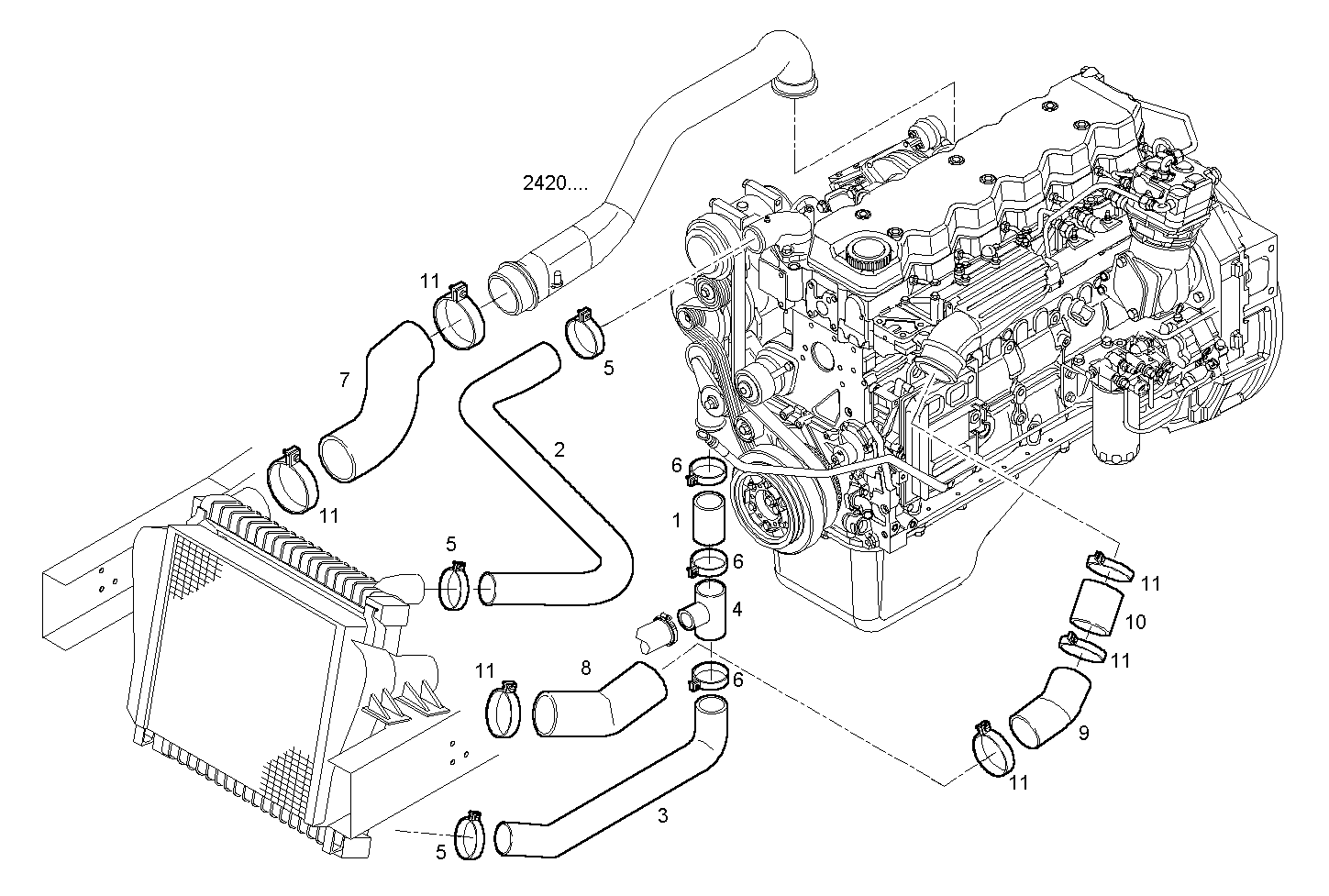 ACCESSORIES - F4AE0682C*C151 NEF 6 electron. - EURO 3 parts diagram