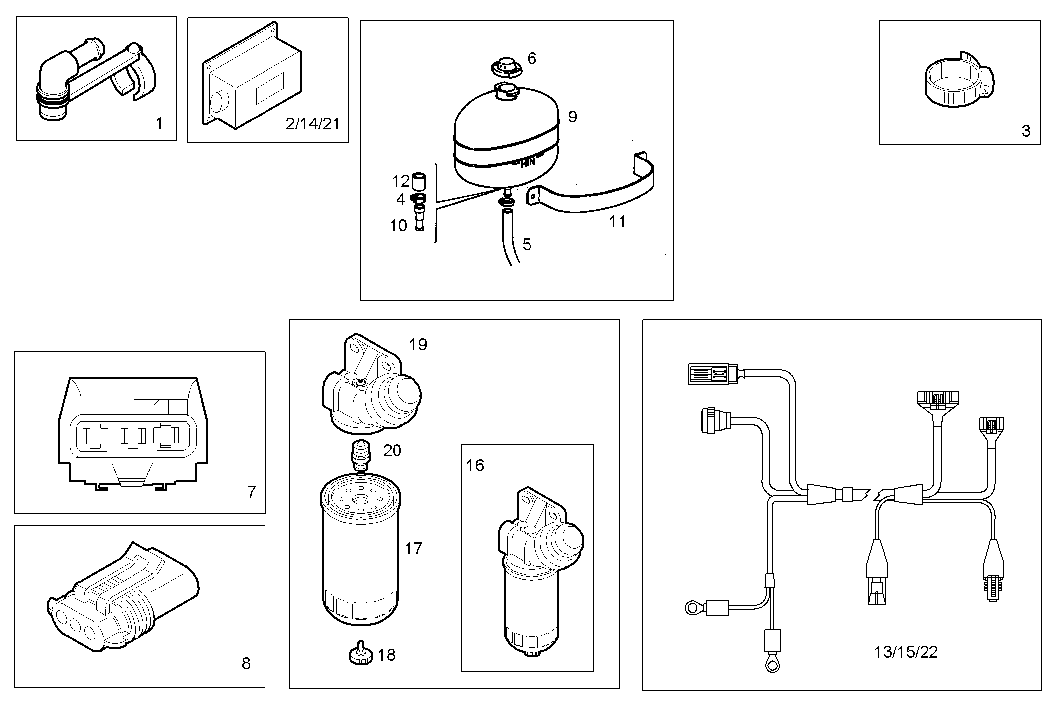 ACCESSORIES - N60ENTM37.10 NEF 6 electron. parts diagram