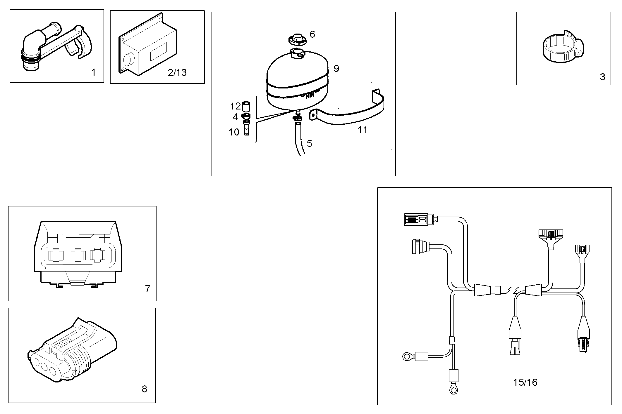 ACCESSORIES - N40ENTM25.10 NEF 4 electron. parts diagram