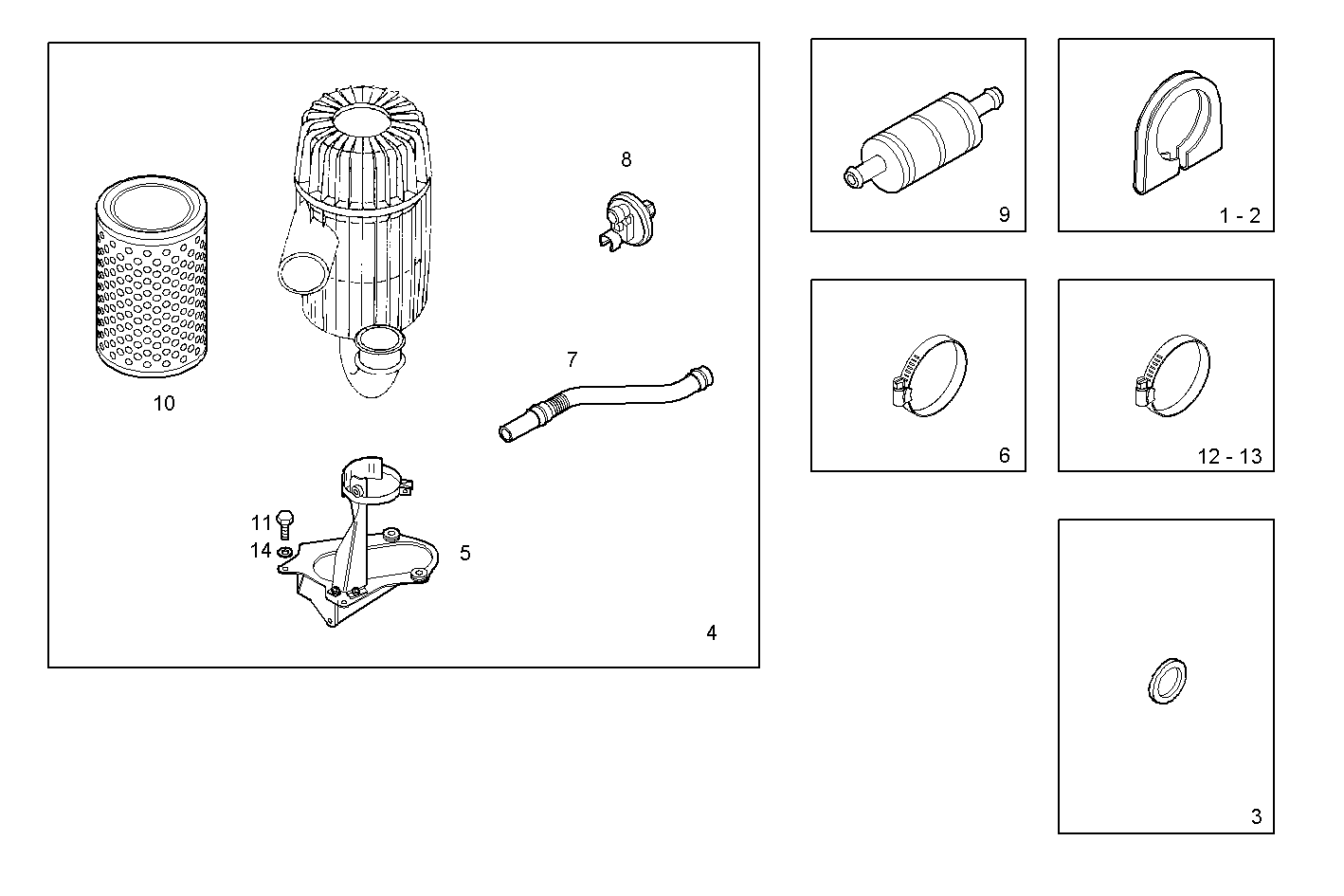 ACCESSORIES - S23ENSC20.10A007 SOFIM HPI 2.3L - EURO 3 parts diagram