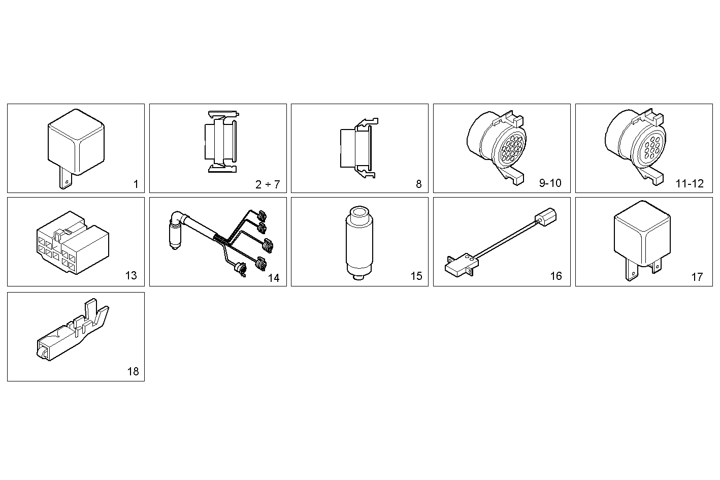 ACCESSORIES - N60ENTF40.00 NEF 6 electron. parts diagram
