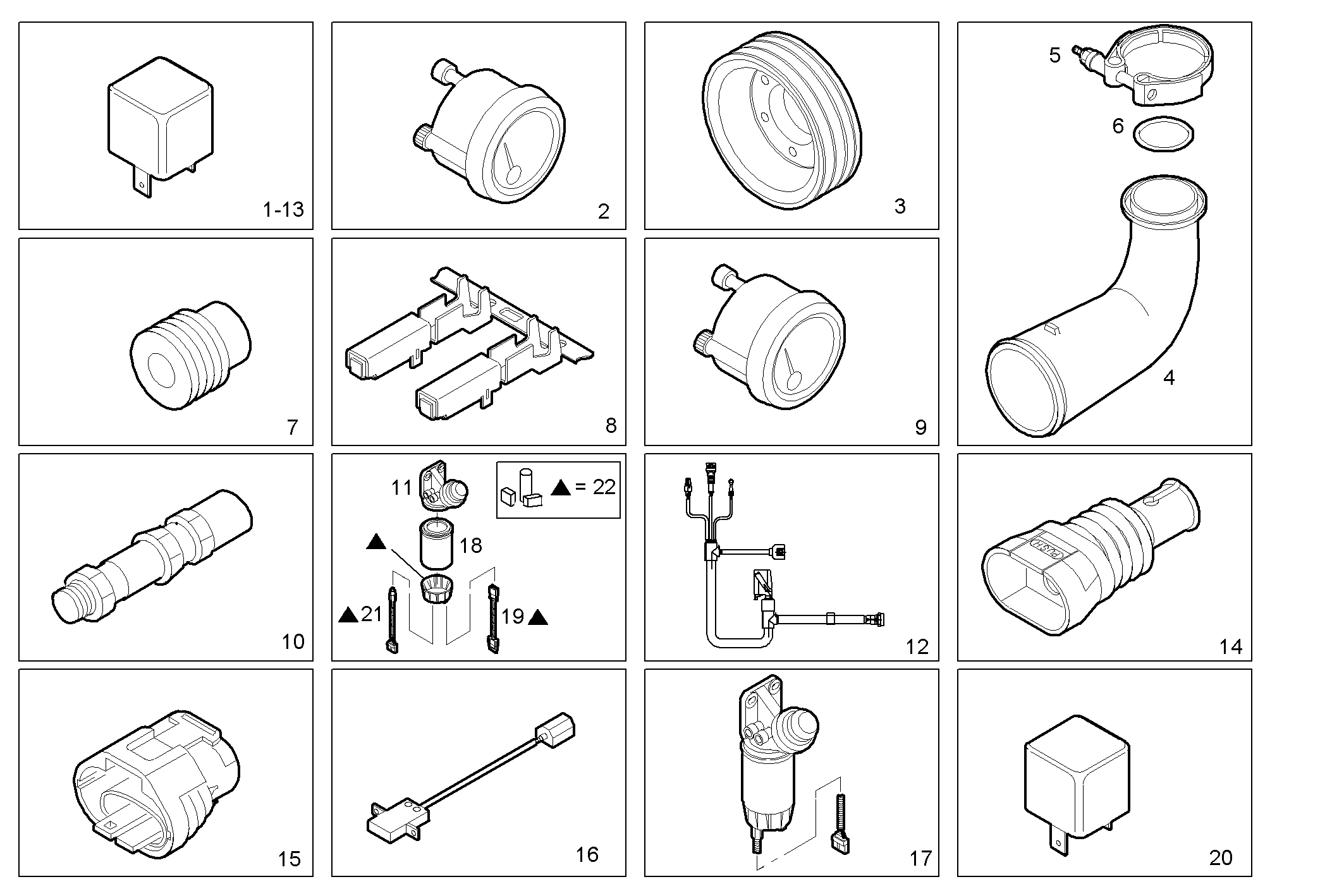 ACCESSORIES - C78ENTC25.00A003 CURSOR 8 - EURO 3 parts diagram