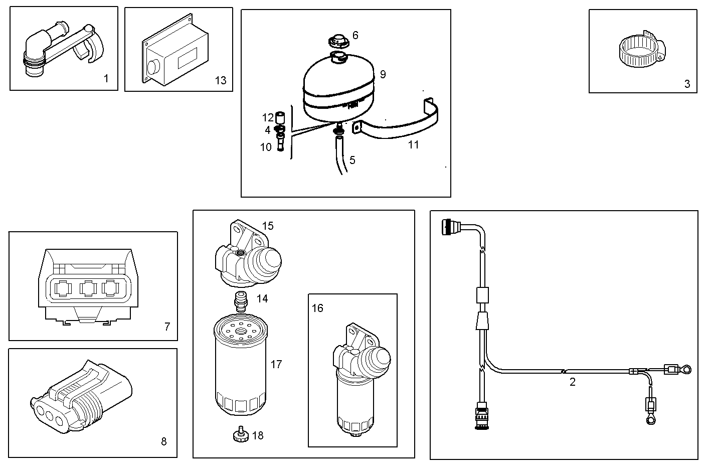 ACCESSORIES - N60ENTM40.10A001 NEF 6 electron. parts diagram