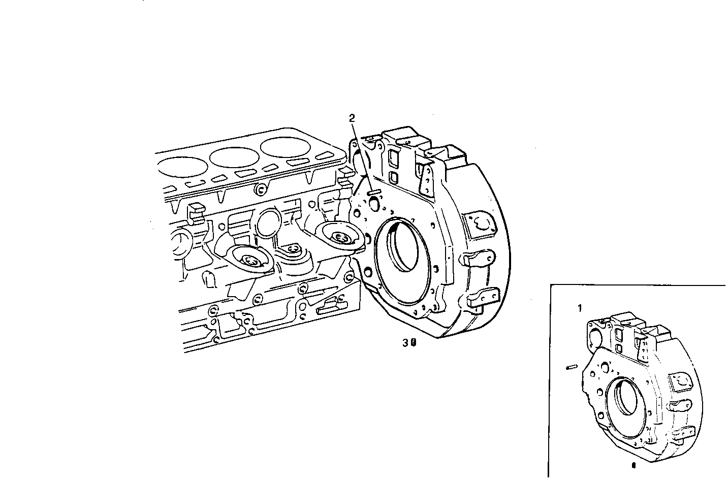 FLYWHEEL HOUSING SAE 3 - 8061Si13.05 8061Si13 parts diagram