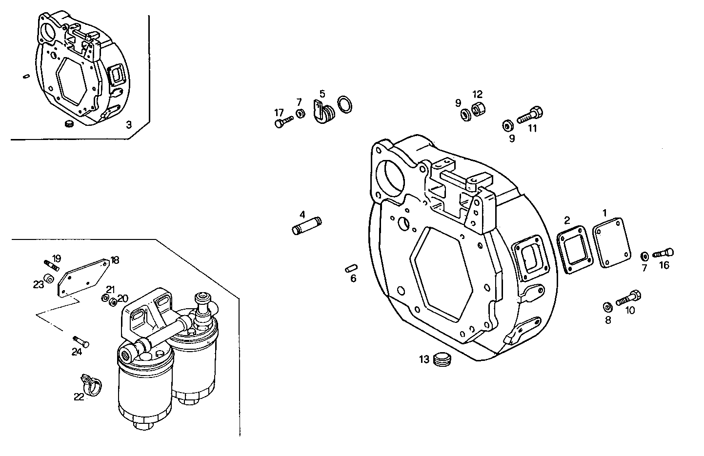 FLYWHEEL HOUSING SAE 3 - 8060SRC22.11 8060SRC22 parts diagram