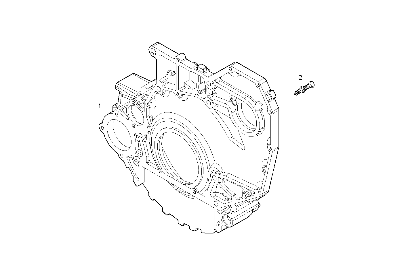 FLYWHEEL HOUSING SAE 3 - N45MNTD20.00 NEF 4 mechanic. - TIER 2 parts diagram