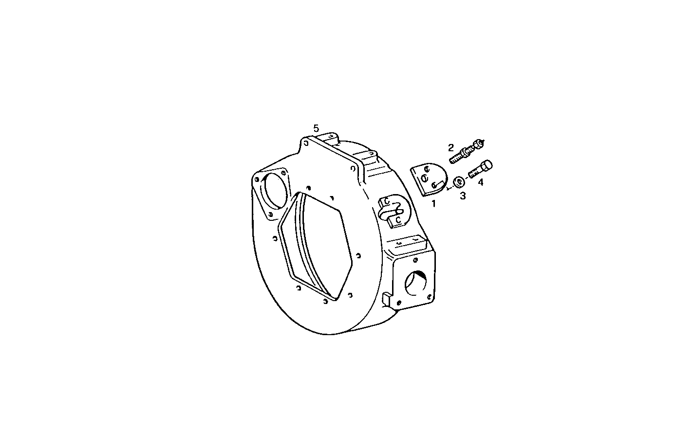 FLYWHEEL HOUSING SAE 4 - 8140SE00.00A016 8140SE00 parts diagram