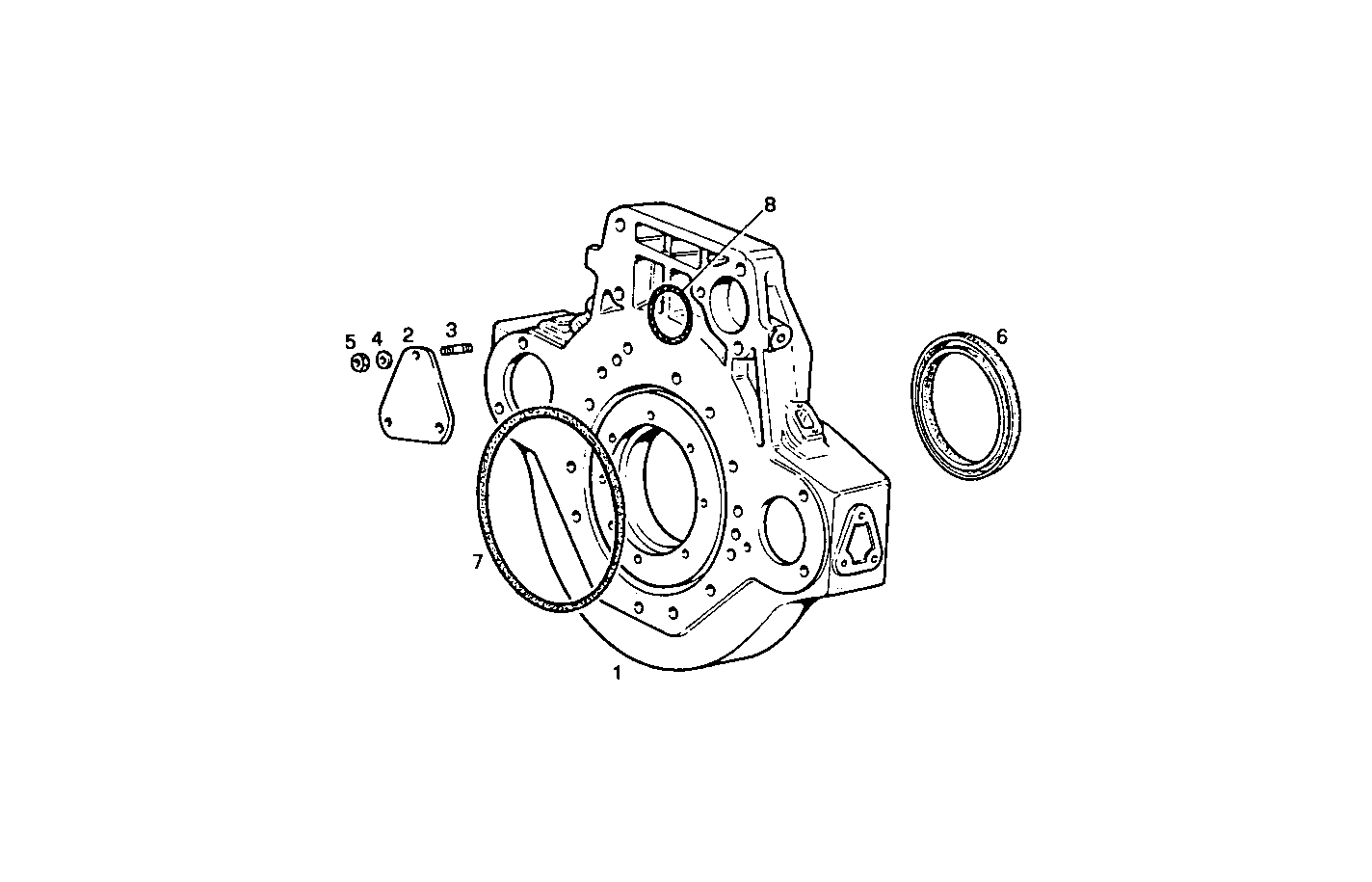 FLYWHEEL HOUSING SAE 1 - 8210SRM45.31 8210SRM45 parts diagram